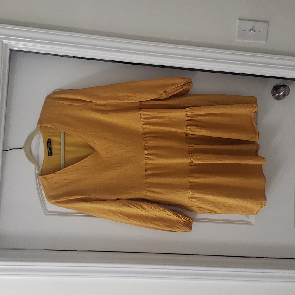 Mustard yellow dress
